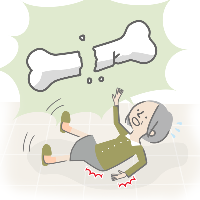 骨粗しょう症対策のイラスト
